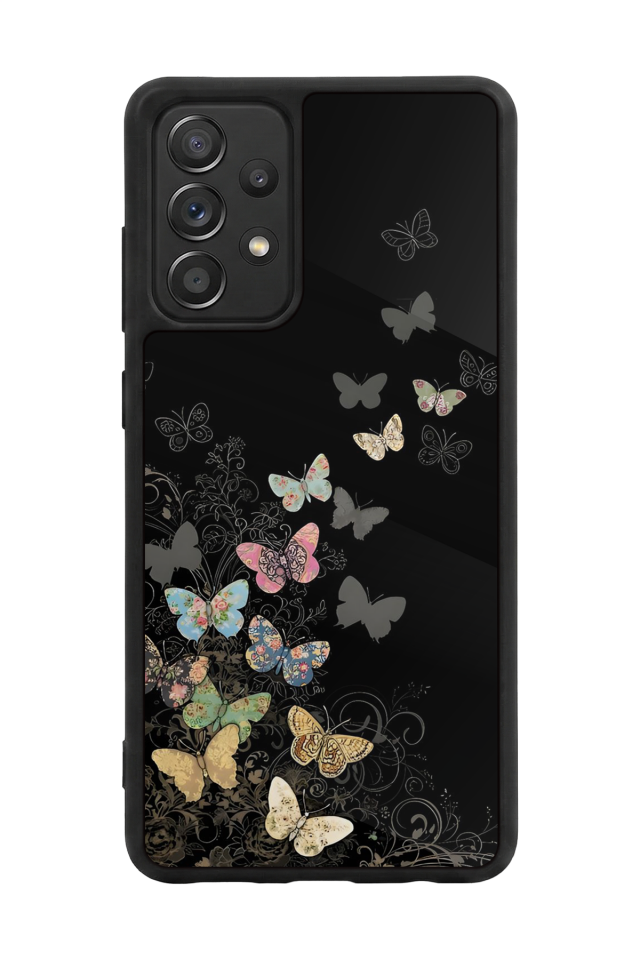 Samsung Galaxy A72 Uyumlu Kelebek Tasarımlı Glossy Premium Kılıf