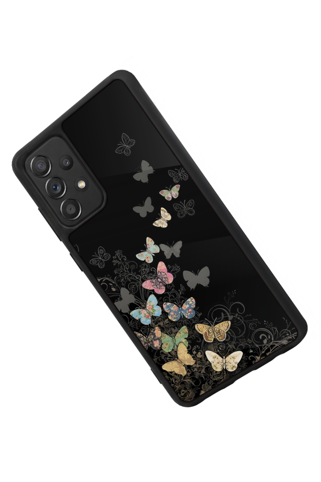 Samsung Galaxy A72 Uyumlu Kelebek Tasarımlı Glossy Premium Kılıf