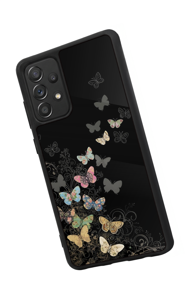 Samsung Galaxy A72 Uyumlu Kelebek Tasarımlı Glossy Premium Kılıf