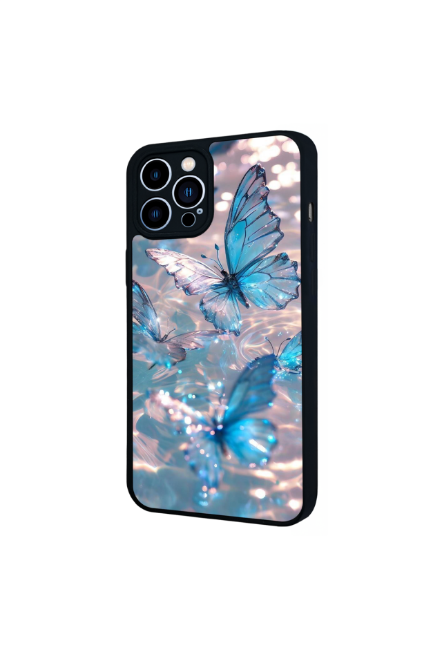 iPhone 12 Pro Max Uyumlu Kelebek Tasarımlı Glossy Premium Kılıf