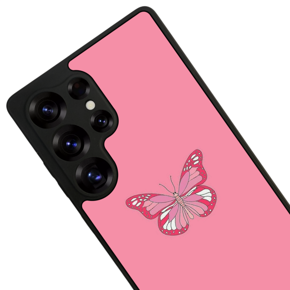 Samsung Galaxy S25 Ultra Uyumlu Kelebek Tasarımlı Glossy Premium Kılıf