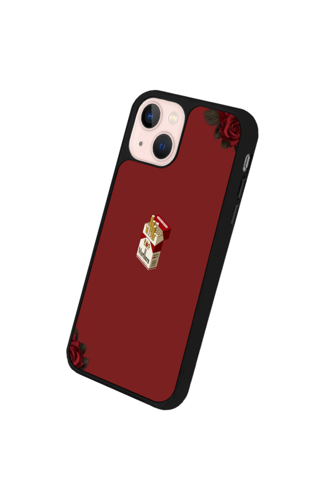 iPhone 13/14 Uyumlu Kirmizi Tasarımlı Glossy Premium Kılıf