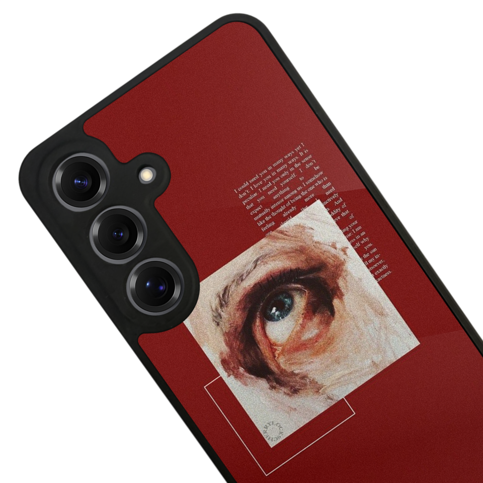 Samsung Galaxy S25 Uyumlu Kirmizi Tasarımlı Glossy Premium Kılıf