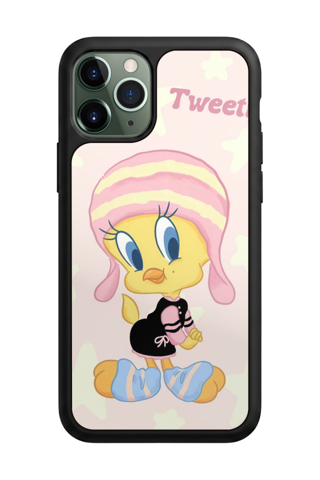 iPhone 11 Pro Uyumlu Tweety Tasarımlı Glossy Premium Kılıf