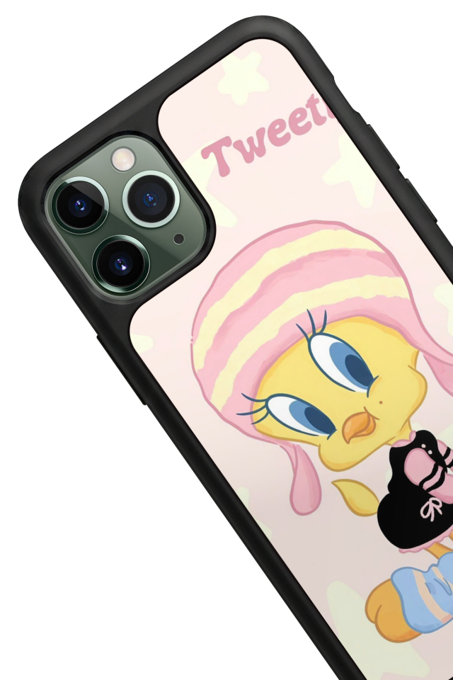 iPhone 11 Pro Uyumlu Tweety Tasarımlı Glossy Premium Kılıf