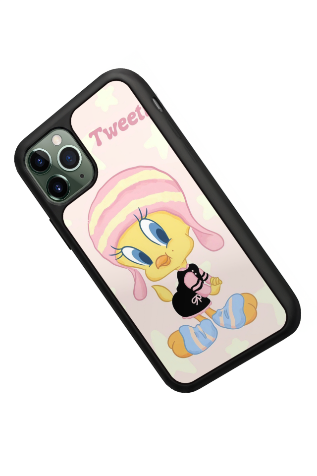 iPhone 11 Pro Uyumlu Tweety Tasarımlı Glossy Premium Kılıf