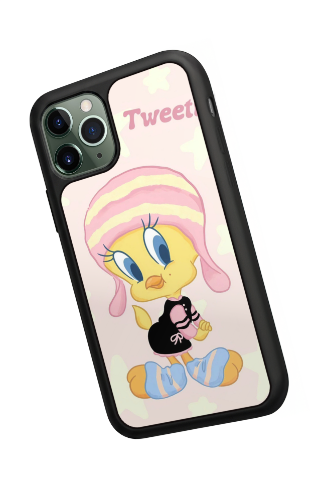 iPhone 11 Pro Uyumlu Tweety Tasarımlı Glossy Premium Kılıf
