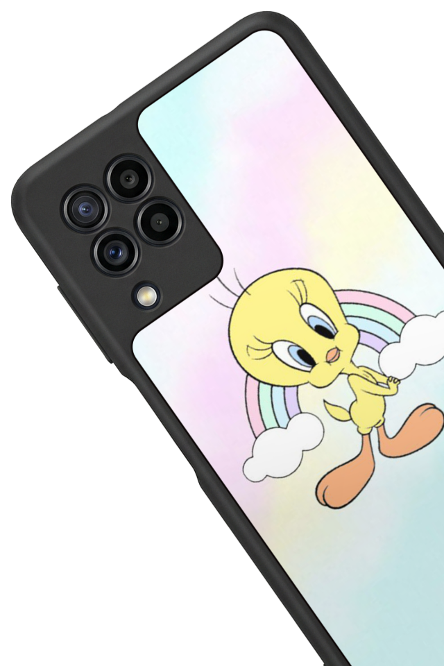 Samsung Galaxy M22 Uyumlu Tweety Tasarımlı Glossy Premium Kılıf