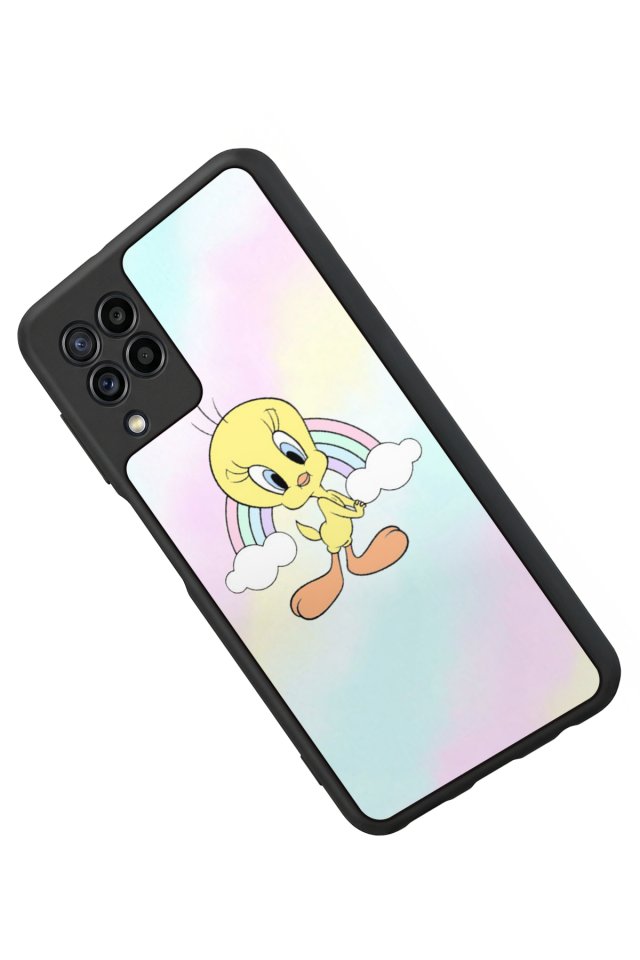 Samsung Galaxy M22 Uyumlu Tweety Tasarımlı Glossy Premium Kılıf