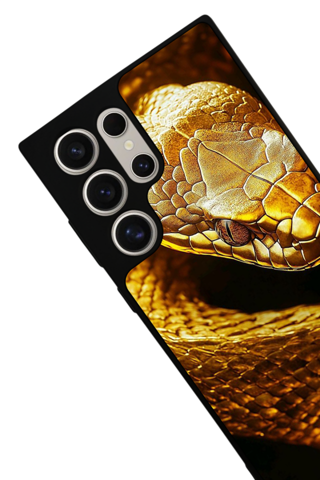 Samsung Galaxy S22 Ultra Uyumlu Yılan Tasarımlı Glossy Premium Kılıf