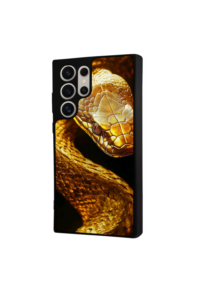 Samsung Galaxy S22 Ultra Uyumlu Yılan Tasarımlı Glossy Premium Kılıf