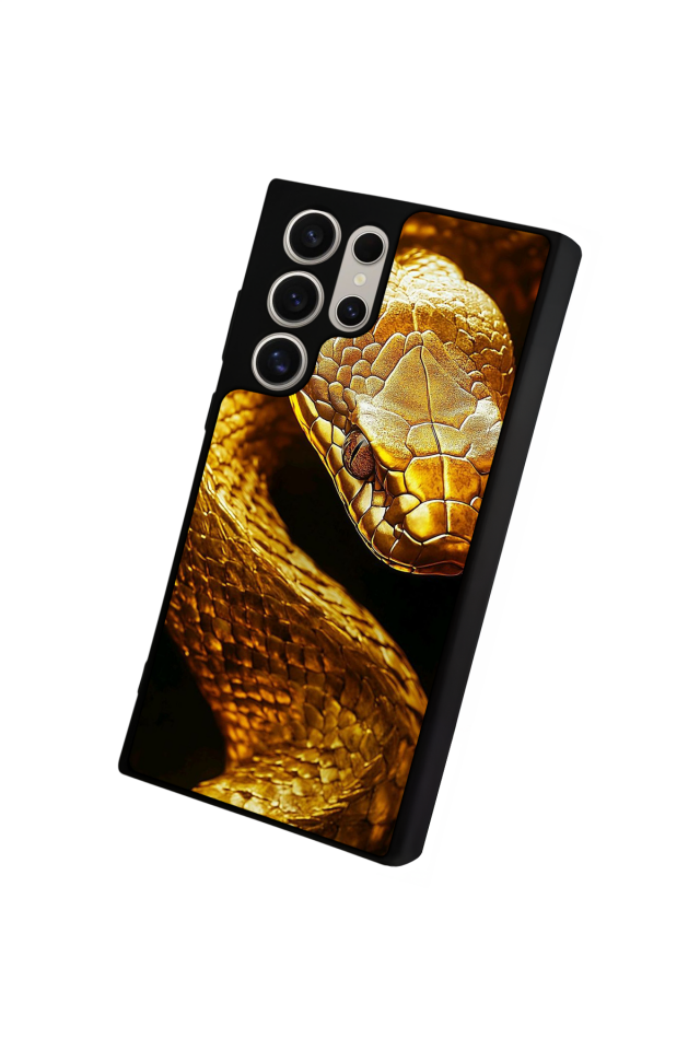 Samsung Galaxy S22 Ultra Uyumlu Yılan Tasarımlı Glossy Premium Kılıf