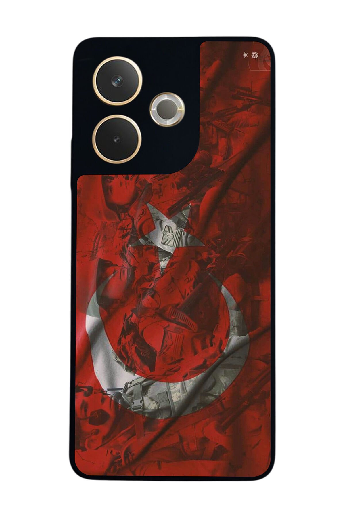 Oppo A5 Pro Uyumlu Türk Bayragi Tasarımlı Glossy Premium Kılıf