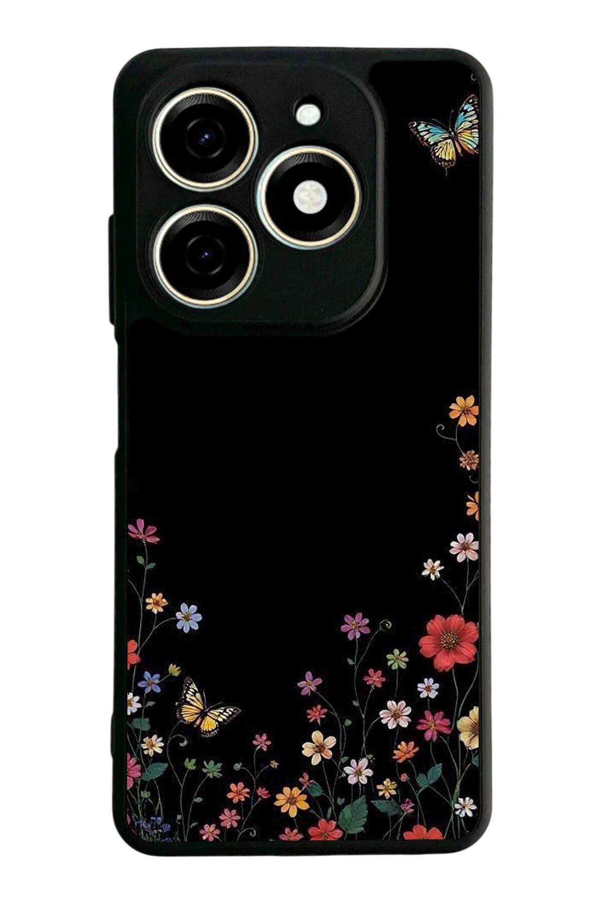 Tecno Spark 20/20C Uyumlu Floral Tasarımlı Glossy Premium Kılıf