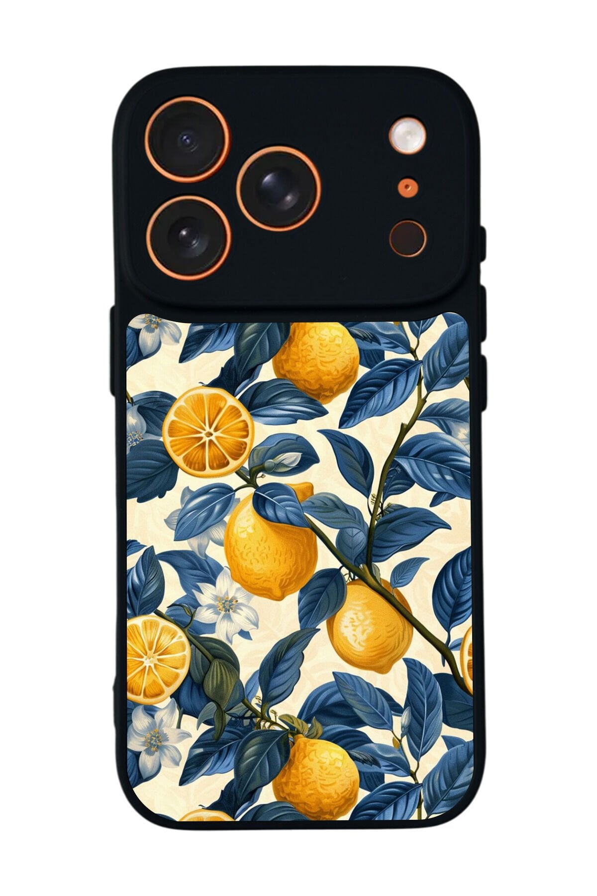 iPhone 17 Pro Max Uyumlu Limon Tasarımlı Glossy Premium Kılıf