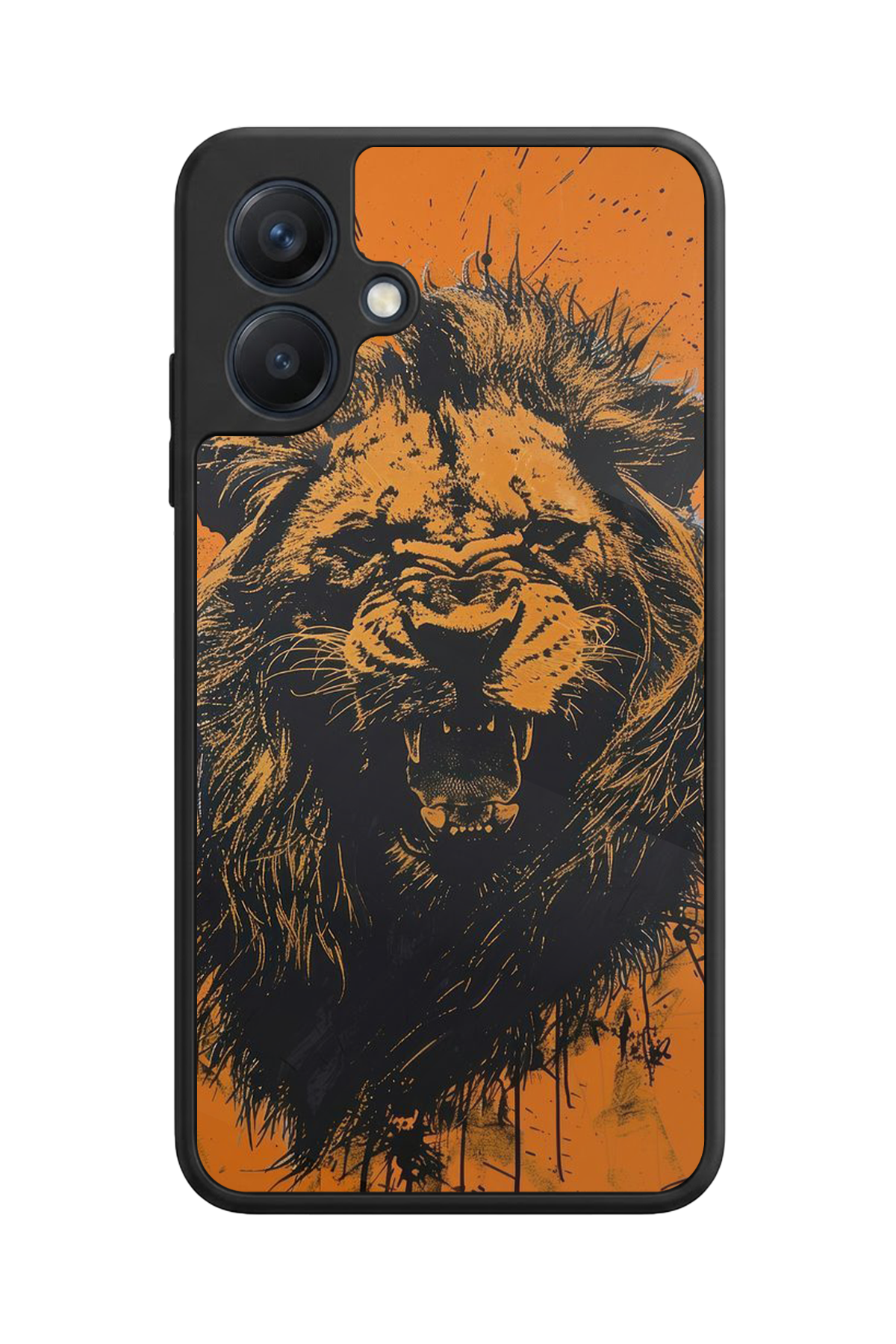 Samsung Galaxy A07 Uyumlu Aslan Tasarımlı Glossy Premium Kılıf