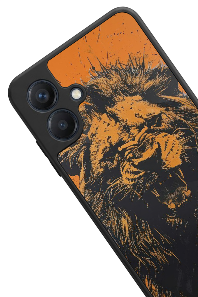 Samsung Galaxy A07 Uyumlu Aslan Tasarımlı Glossy Premium Kılıf