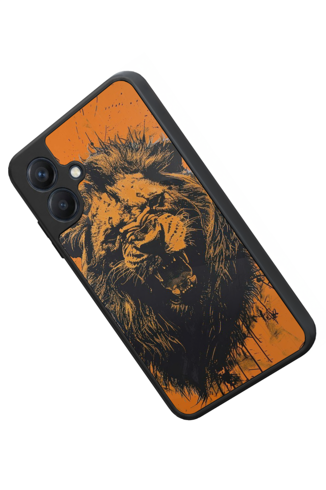 Samsung Galaxy A07 Uyumlu Aslan Tasarımlı Glossy Premium Kılıf