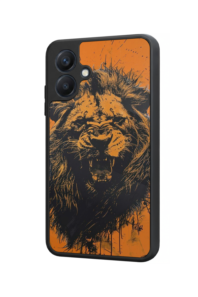 Samsung Galaxy A07 Uyumlu Aslan Tasarımlı Glossy Premium Kılıf