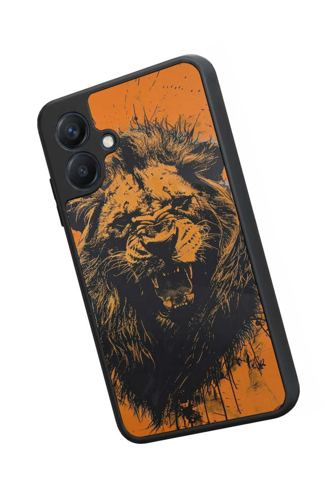 Samsung Galaxy A07 Uyumlu Aslan Tasarımlı Glossy Premium Kılıf