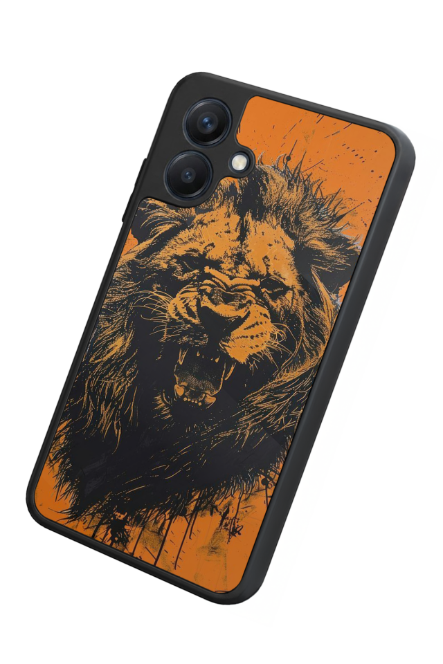 Samsung Galaxy A07 Uyumlu Aslan Tasarımlı Glossy Premium Kılıf