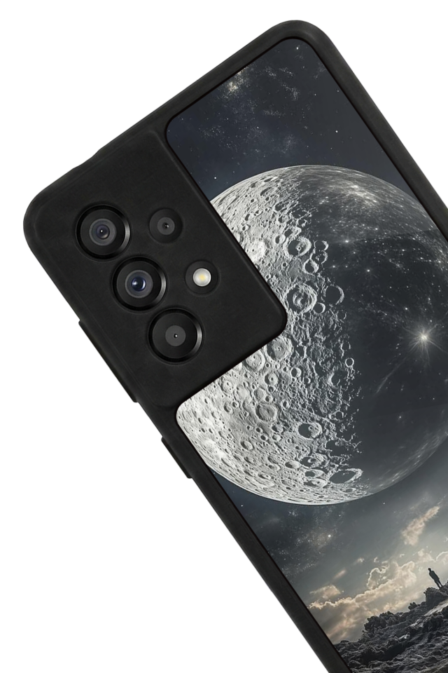 Samsung Galaxy A73 Uyumlu Ay Tasarımlı Glossy Premium Kılıf