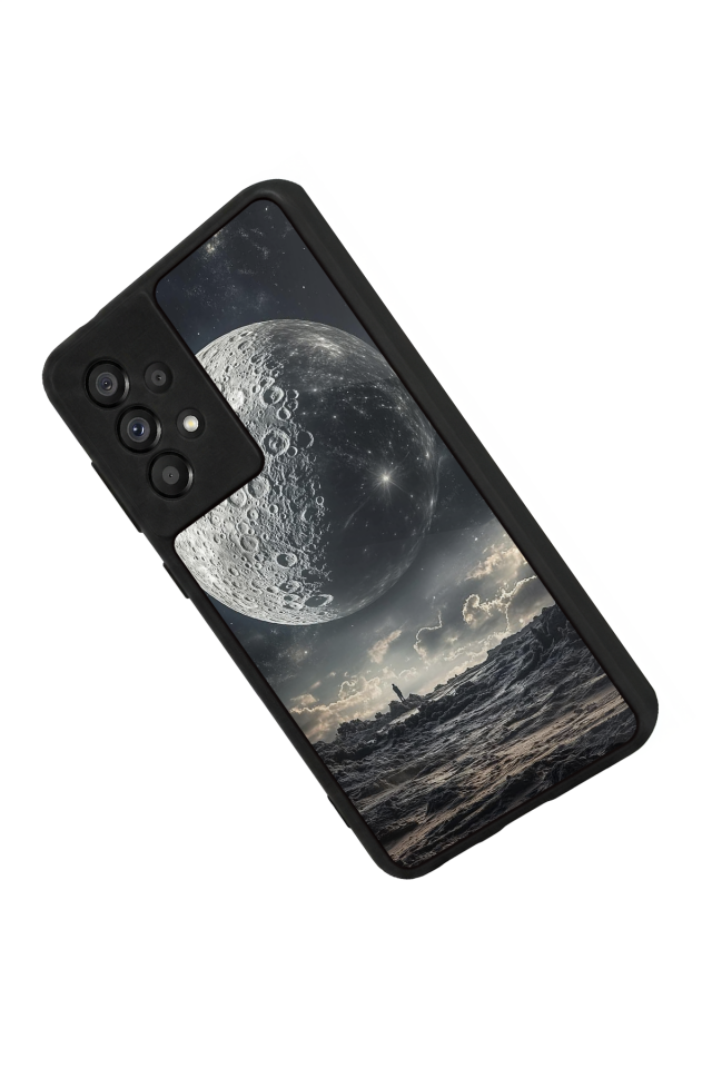 Samsung Galaxy A73 Uyumlu Ay Tasarımlı Glossy Premium Kılıf