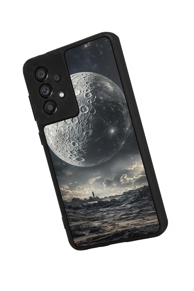 Samsung Galaxy A73 Uyumlu Ay Tasarımlı Glossy Premium Kılıf