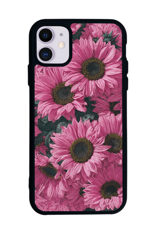 iPhone 11 Uyumlu Cicek Tasarımlı Glossy Premium Kılıf