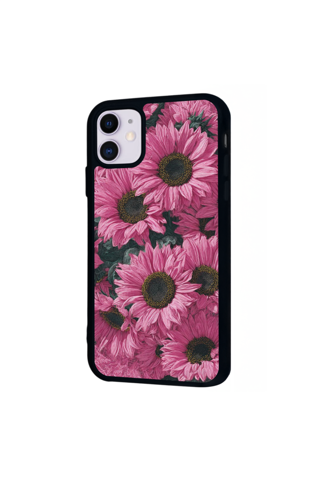 iPhone 11 Uyumlu Cicek Tasarımlı Glossy Premium Kılıf