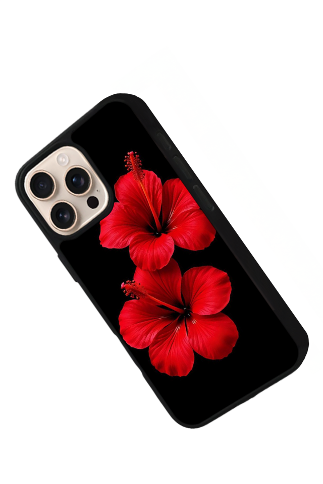 iPhone 14 Pro Uyumlu Cicek Tasarımlı Glossy Premium Kılıf