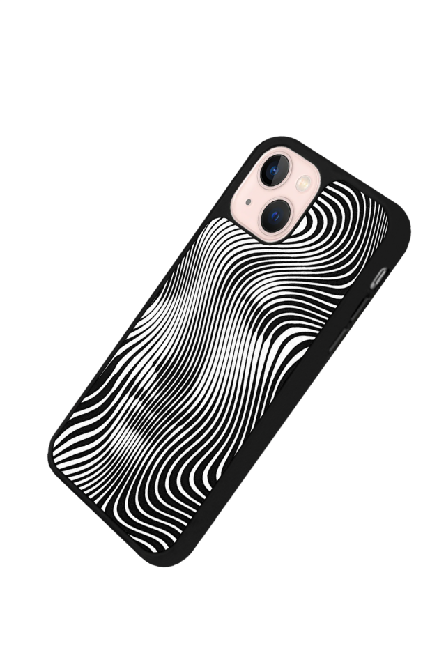 iPhone 15 Uyumlu Çizgi Sanatı Tasarımlı Glossy Premium Kılıf