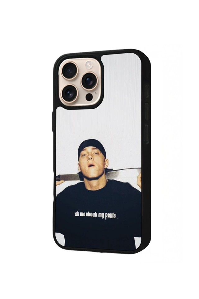 iPhone 16 Pro Max Uyumlu Eminem Tasarımlı Glossy Premium Kılıf