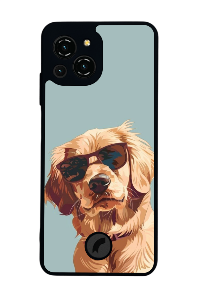 Reeder S23 Pro Max Uyumlu Golden Kopek Tasarımlı Glossy Premium Kılıf