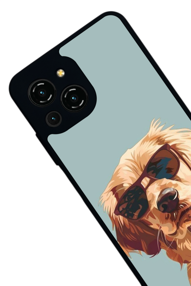 Reeder S23 Pro Max Uyumlu Golden Kopek Tasarımlı Glossy Premium Kılıf