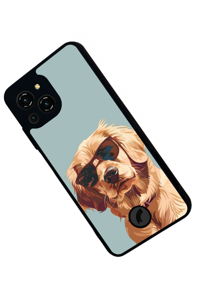 Reeder S23 Pro Max Uyumlu Golden Kopek Tasarımlı Glossy Premium Kılıf