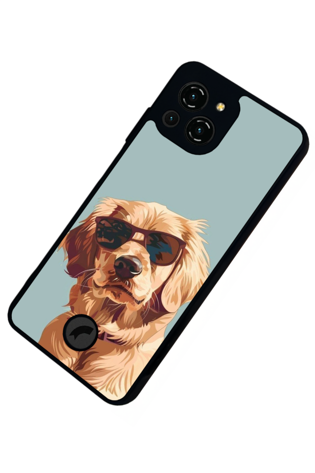 Reeder S23 Pro Max Uyumlu Golden Kopek Tasarımlı Glossy Premium Kılıf