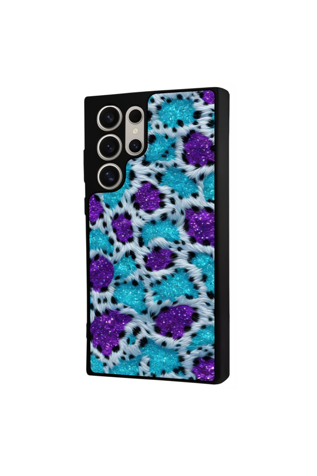 Samsung Galaxy S24 Ultra Uyumlu Hologram Leopar Tasarımlı Glossy Premium Kılıf