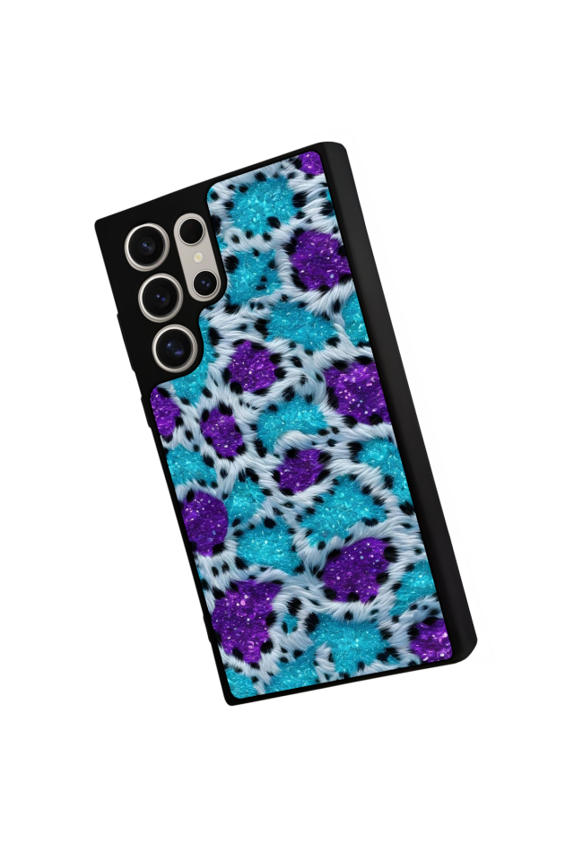 Samsung Galaxy S24 Ultra Uyumlu Hologram Leopar Tasarımlı Glossy Premium Kılıf