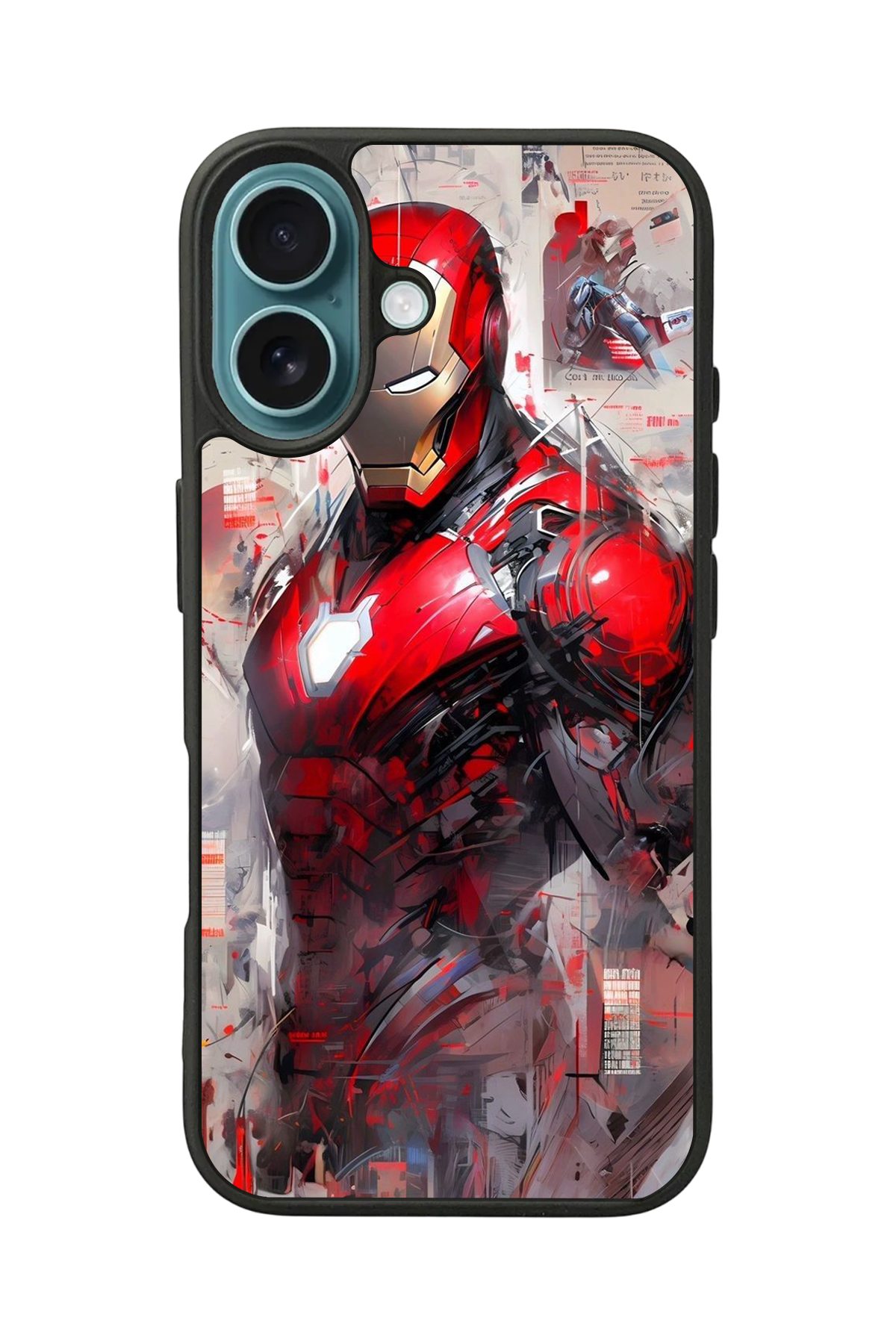 iPhone 16 Plus Uyumlu Iron Man ( Demir Adam ) Tasarımlı Glossy Premium Kılıf