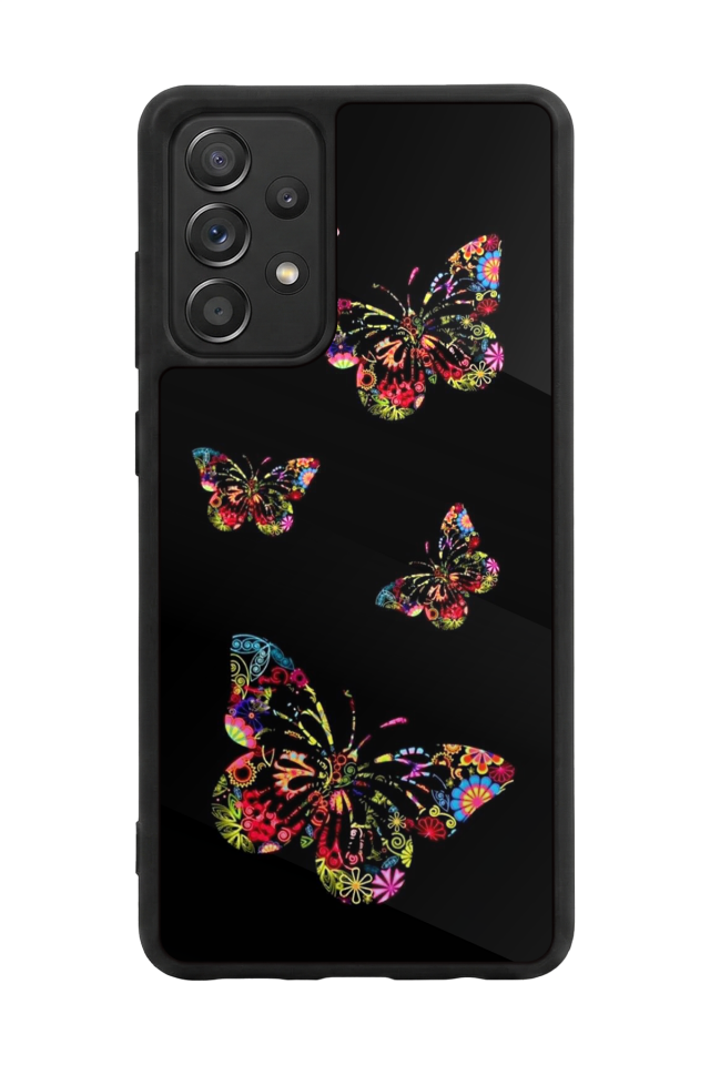 Samsung Galaxy A72 Uyumlu Kelebek Tasarımlı Glossy Premium Kılıf