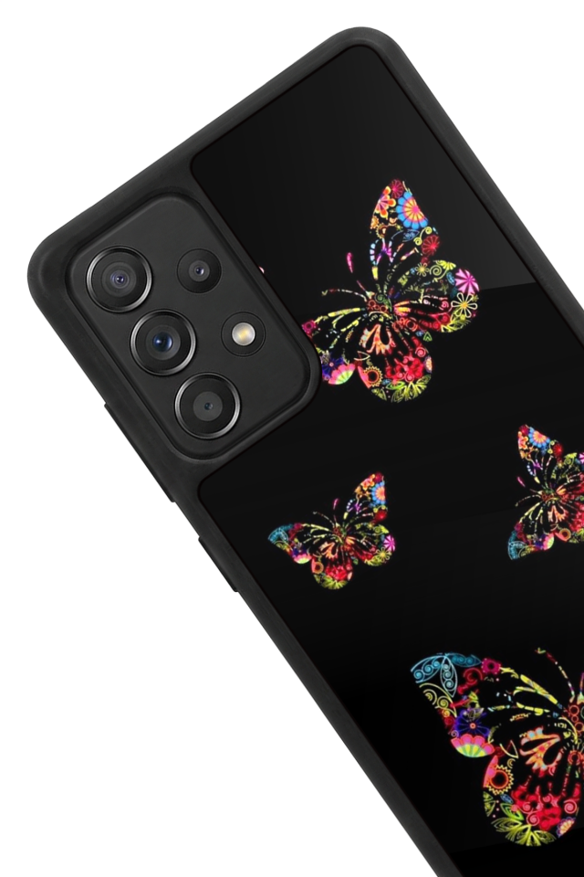 Samsung Galaxy A72 Uyumlu Kelebek Tasarımlı Glossy Premium Kılıf