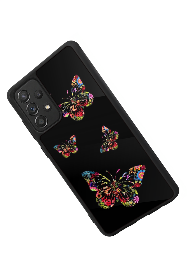 Samsung Galaxy A72 Uyumlu Kelebek Tasarımlı Glossy Premium Kılıf
