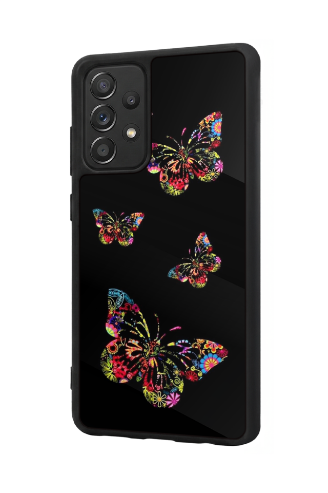 Samsung Galaxy A72 Uyumlu Kelebek Tasarımlı Glossy Premium Kılıf
