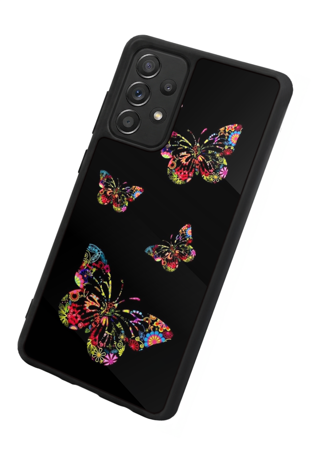 Samsung Galaxy A72 Uyumlu Kelebek Tasarımlı Glossy Premium Kılıf