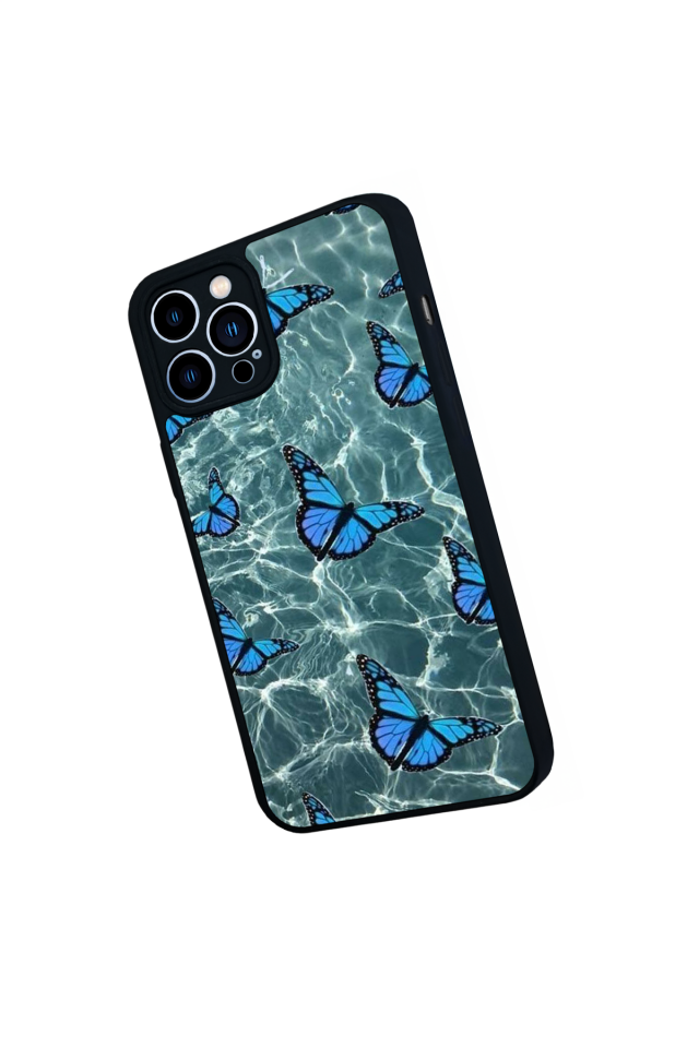 iPhone 12 Pro Max Uyumlu Kelebek Tasarımlı Glossy Premium Kılıf