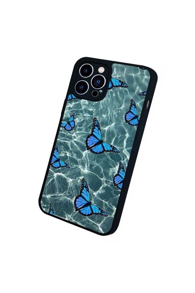 iPhone 12 Pro Max Uyumlu Kelebek Tasarımlı Glossy Premium Kılıf