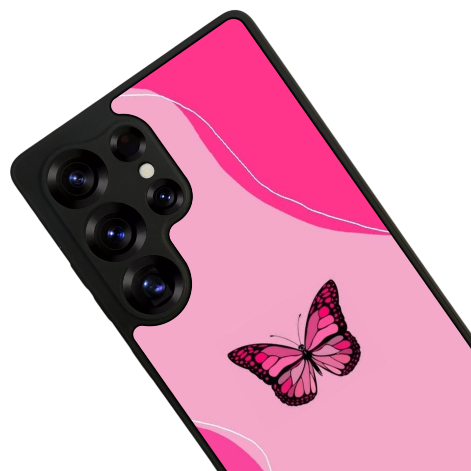 Samsung Galaxy S25 Ultra Uyumlu Kelebek Tasarımlı Glossy Premium Kılıf
