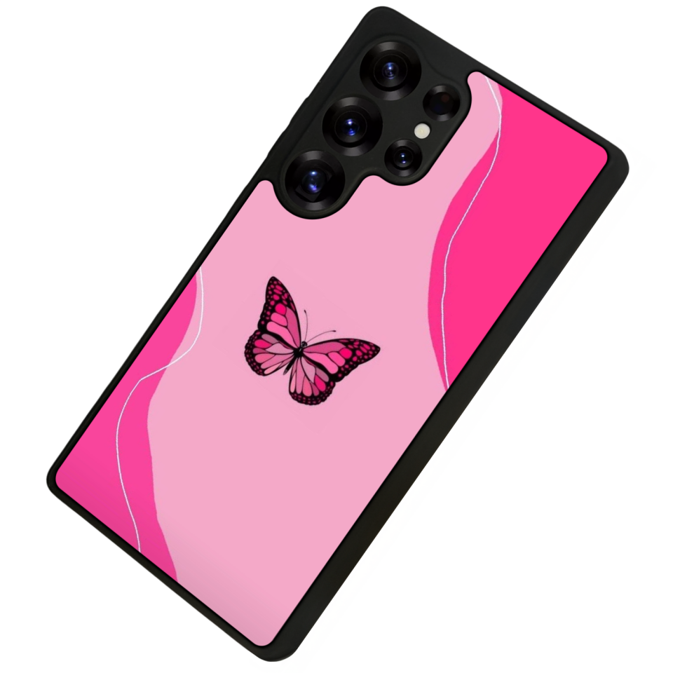 Samsung Galaxy S25 Ultra Uyumlu Kelebek Tasarımlı Glossy Premium Kılıf