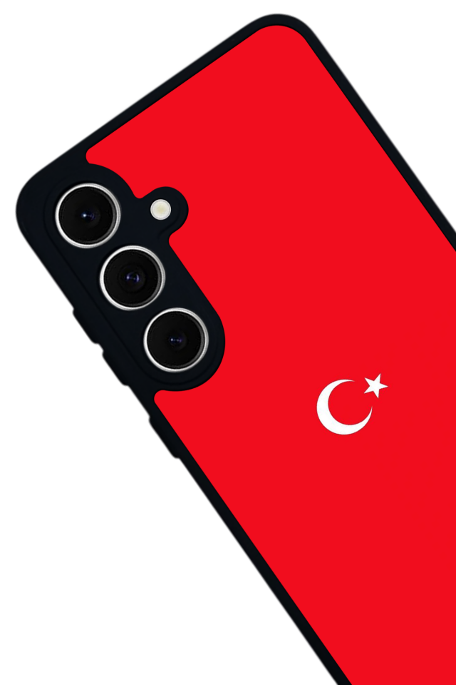 Samsung Galaxy S24 FE Uyumlu Türk Bayragi Tasarımlı Glossy Premium Kılıf